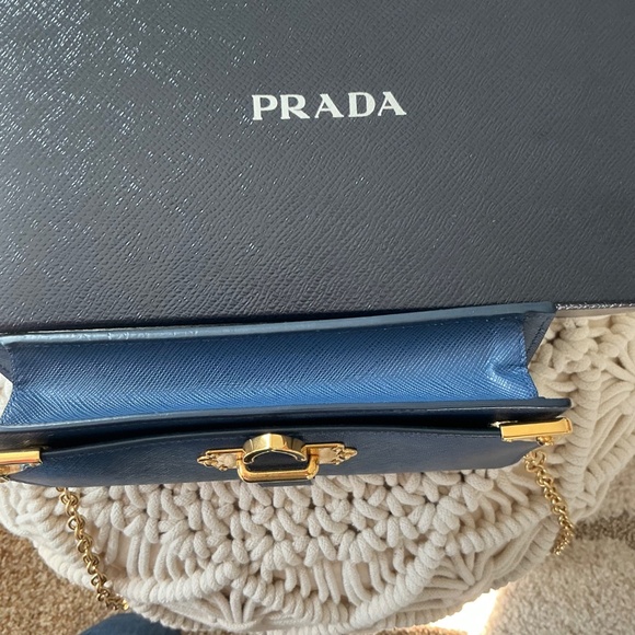 Navy PRADA CAHIER MINI CROSSBODY - Picture 2 of 8